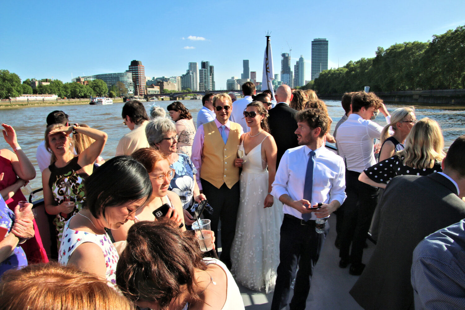 Cruising On a Boat On Thames River During Our Wedding Anniversary ...