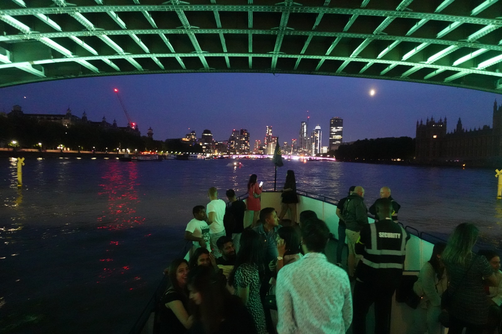 Views beneath the bridge on the Thames